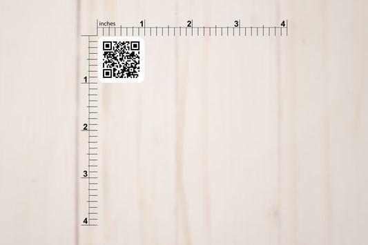 Custom QR Code Sticker Sheet With Twenty 1" x 1" Stickers