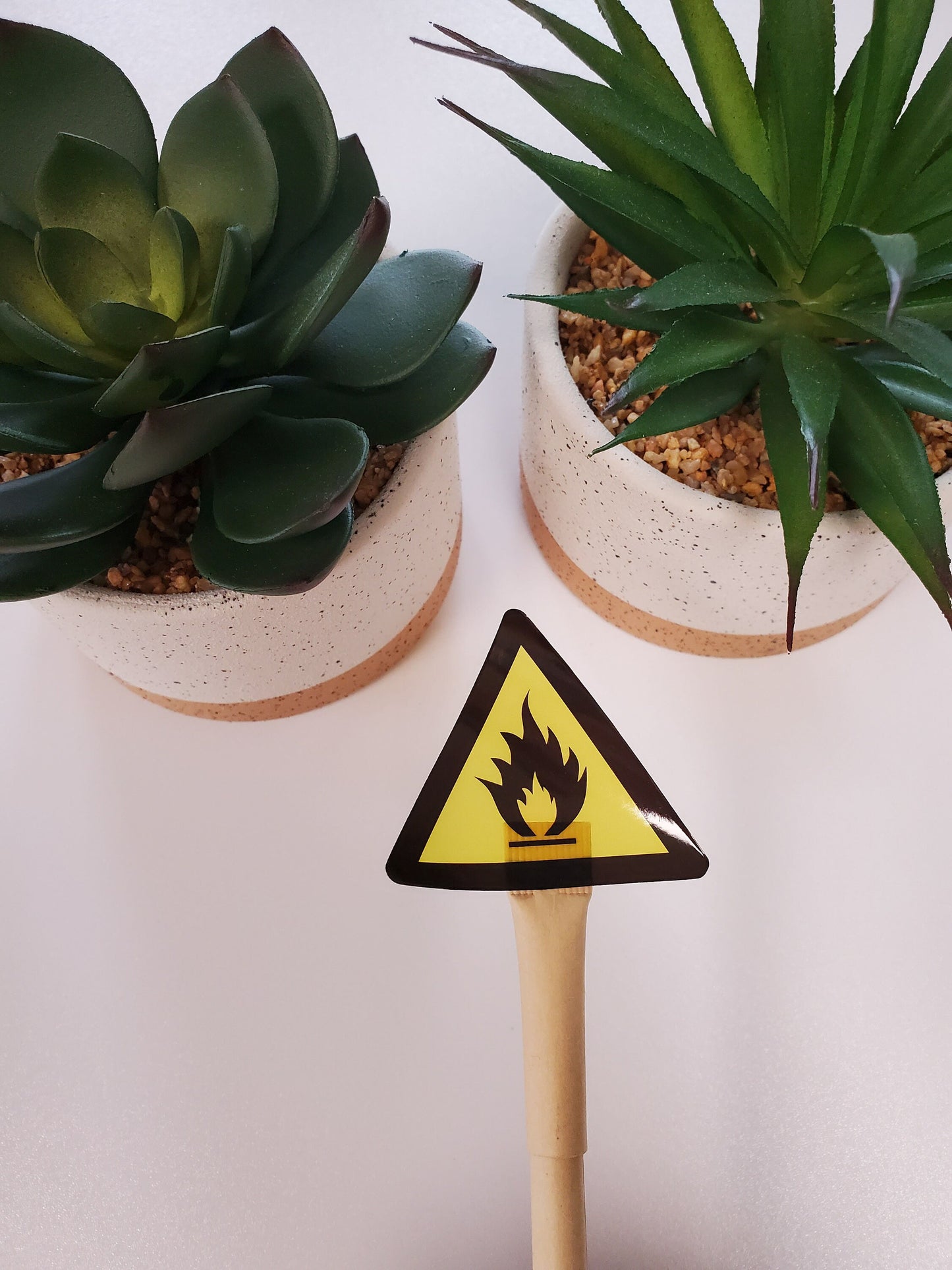 Flammable Warning Clear Vinyl Sticker