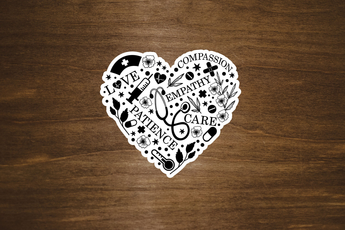 Nurse Medical Heart Vinyl Sticker