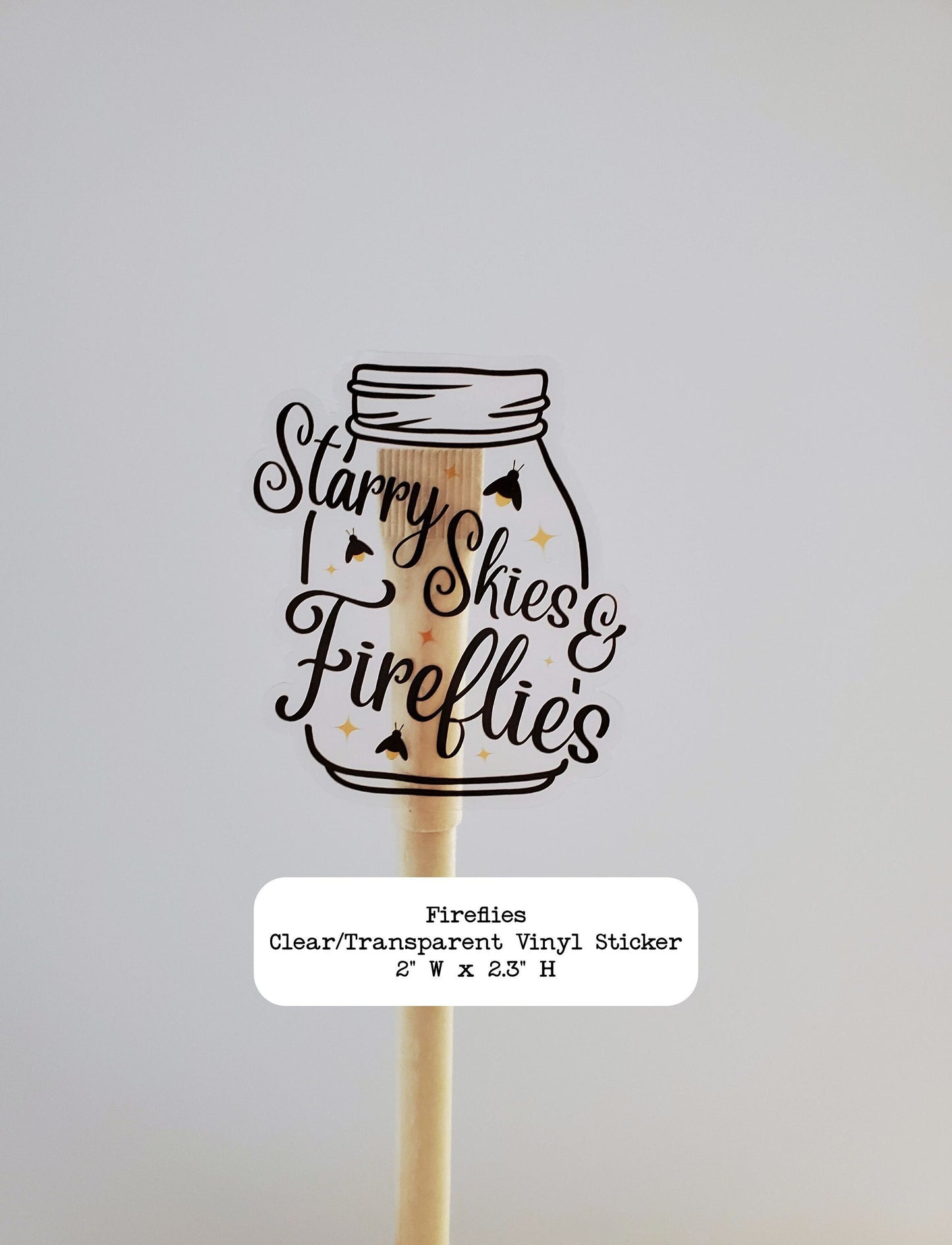 Fireflies Clear Vinyl Sticker