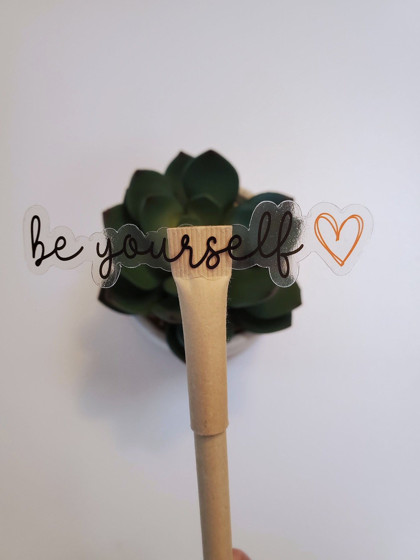 Be Yourself Clear Vinyl Text Sticker