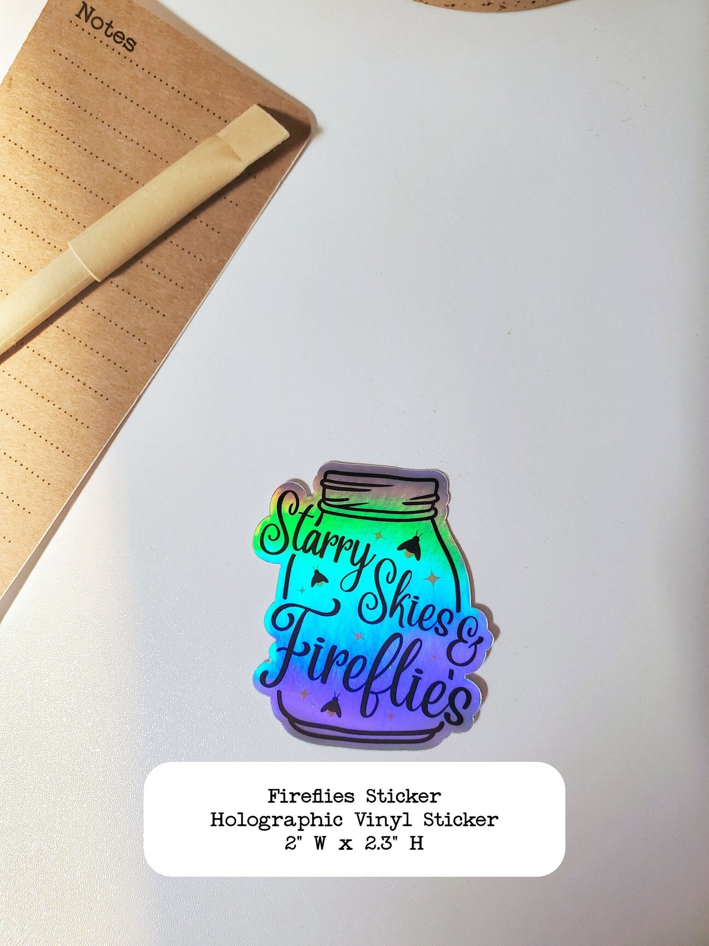 Fireflies Holographic Vinyl Sticker