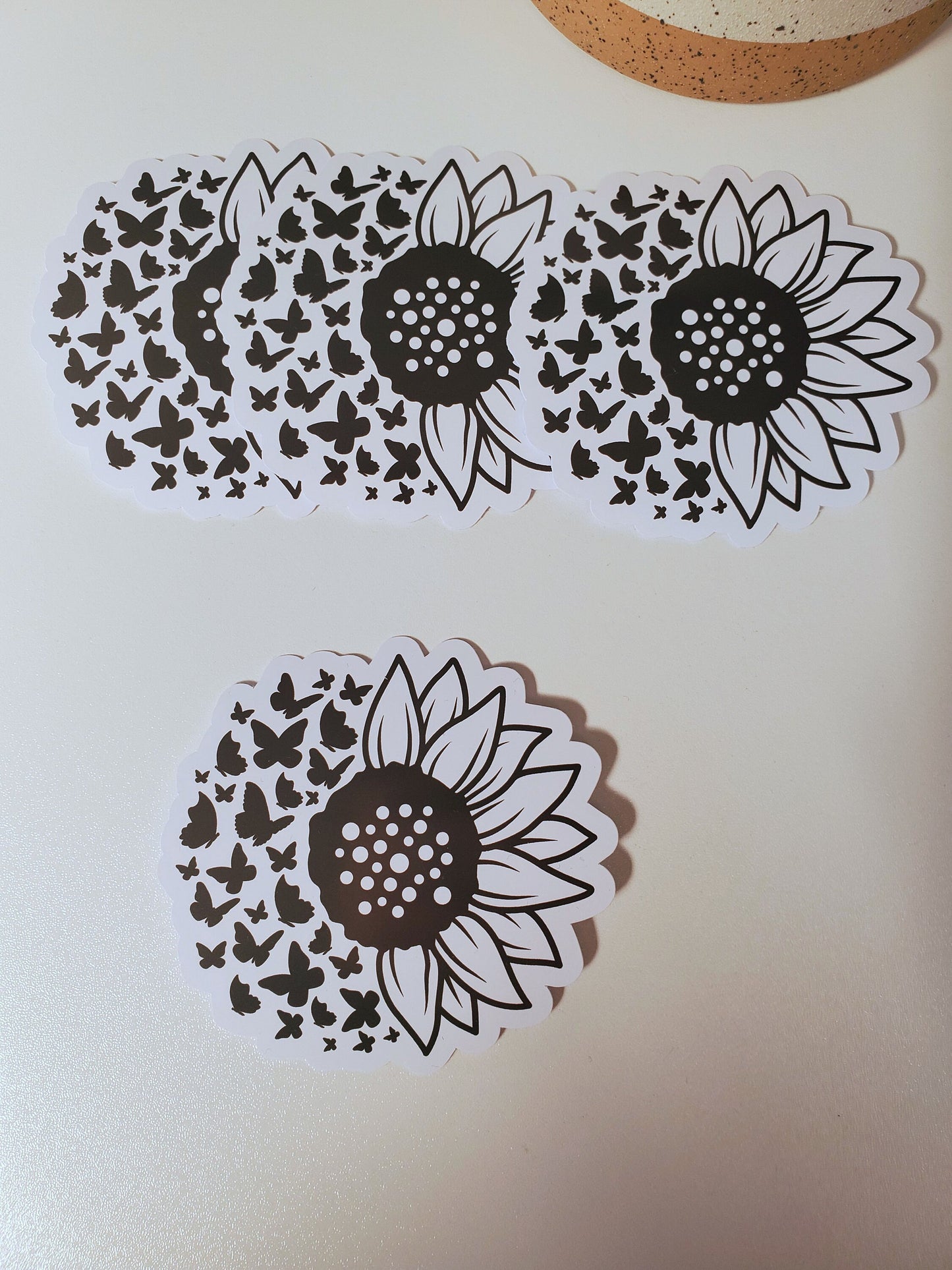 Sunflower and Butterflies Sticker - Style A