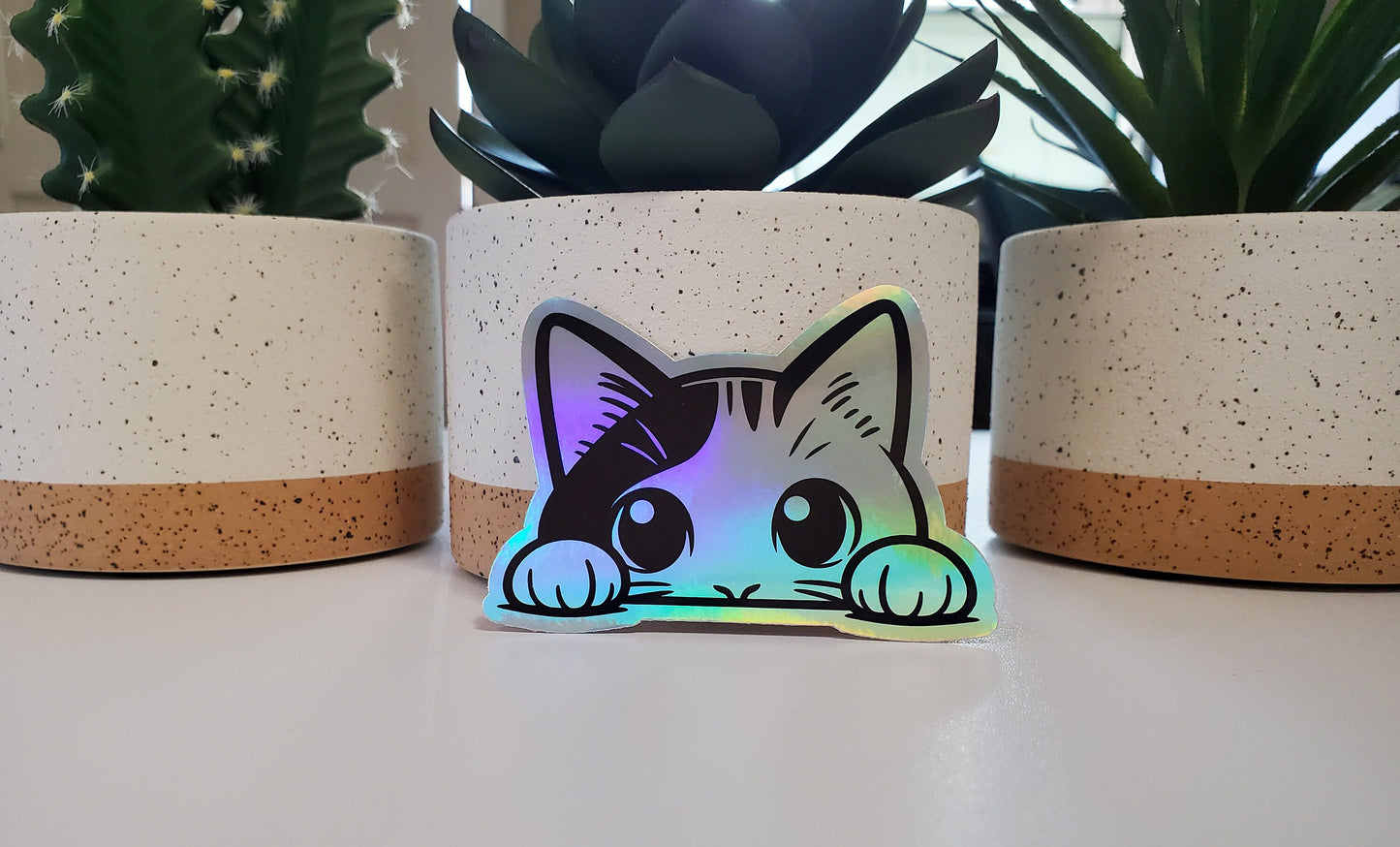 Cat Holographic Vinyl Sticker