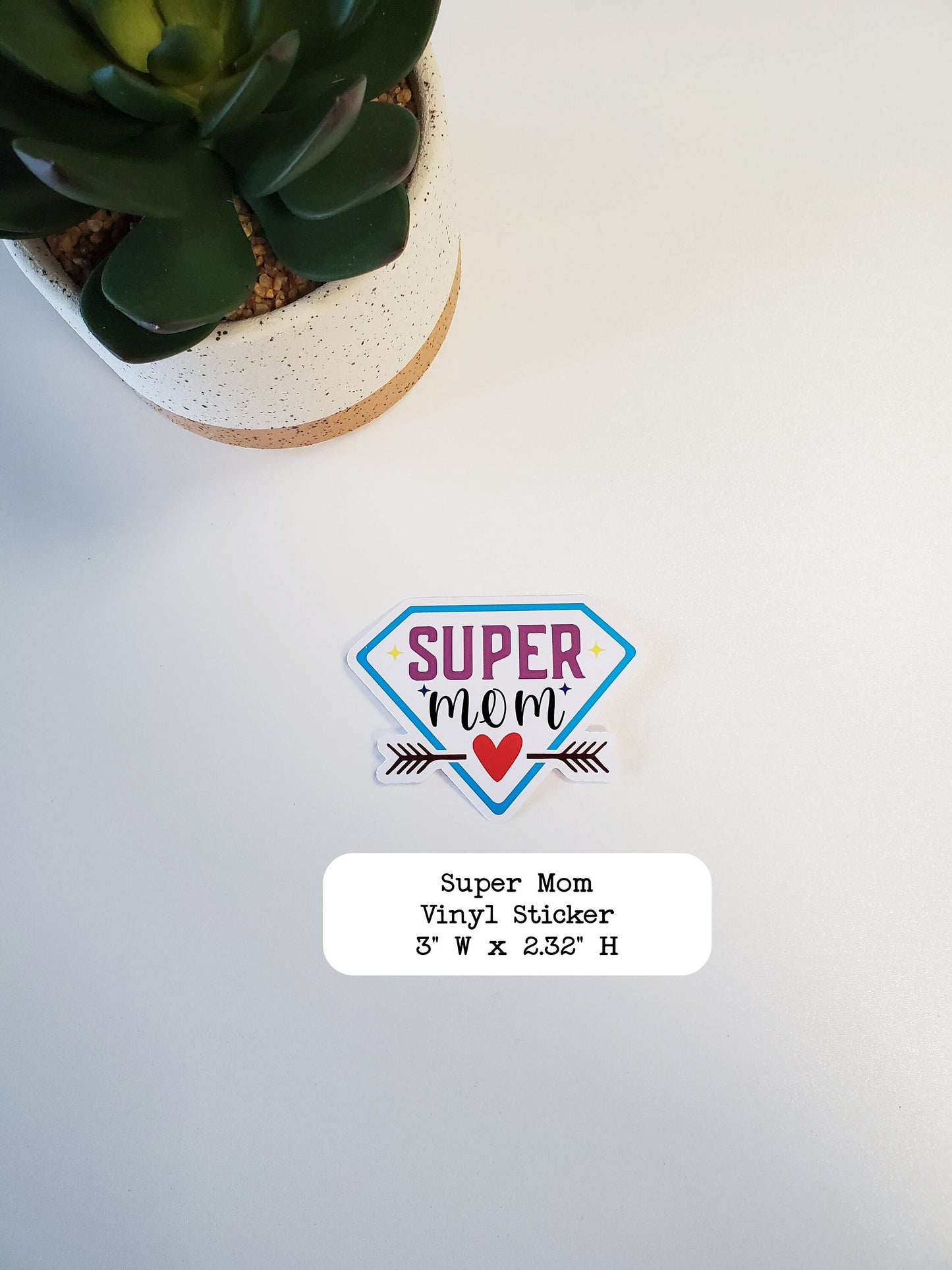 Super Mom Vinyl Sticker