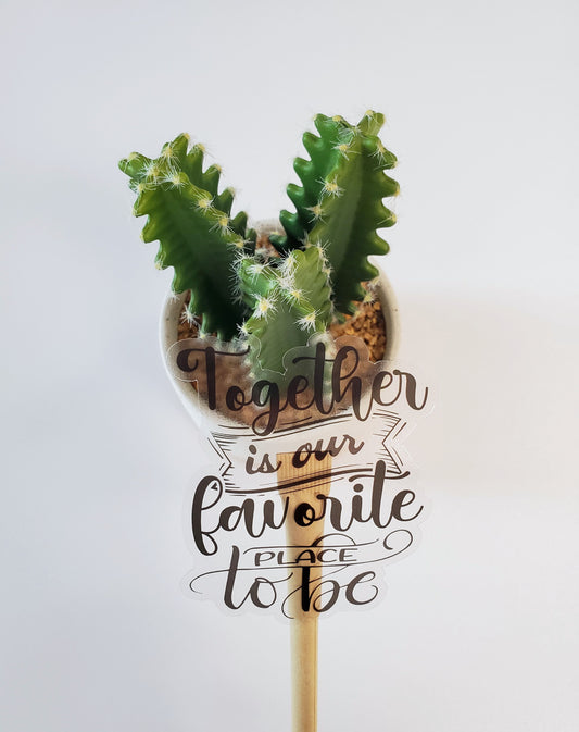 Together is Our Favorite Place to Be Vinyl Sticker - Style A