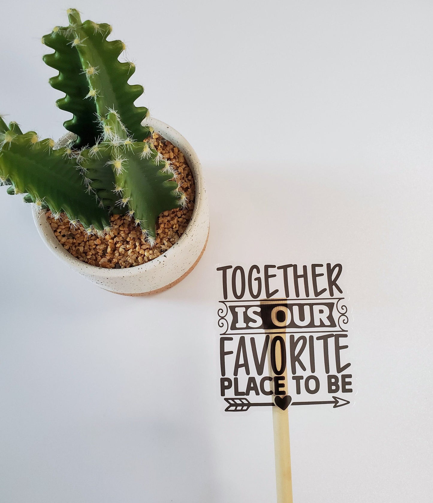 Together is Our Favorite Place to Be Clear Vinyl Sticker - Style C