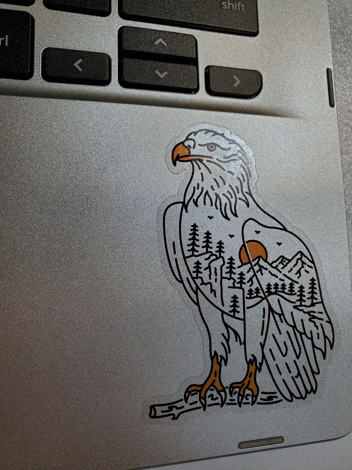 Bald Eagle Clear Vinyl Sticker
