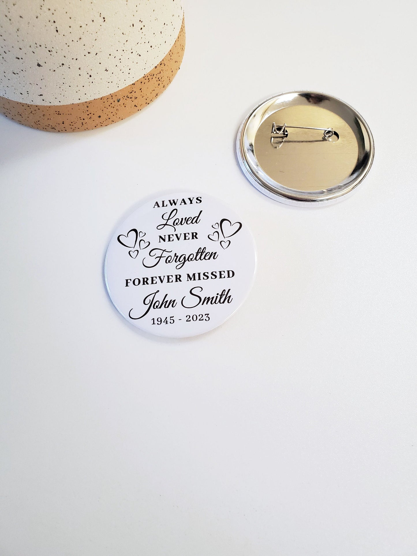 Custom Memorial Pinback Button