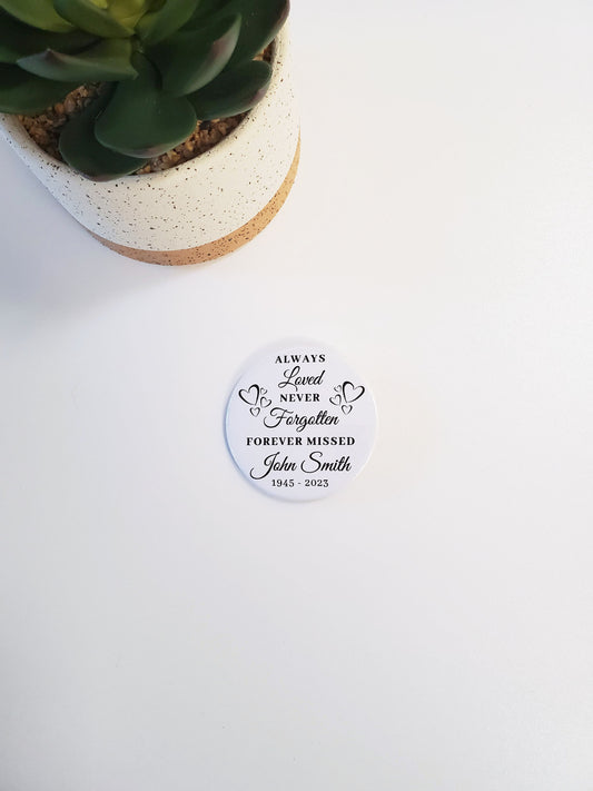 Custom Memorial Pinback Button