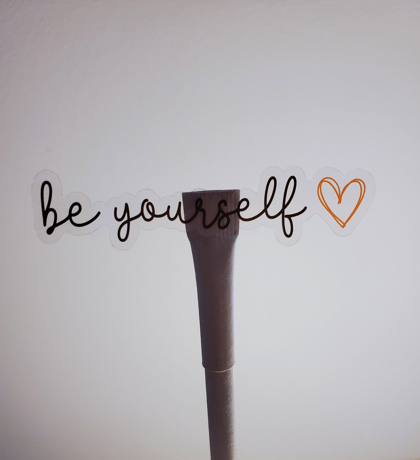 Be Yourself Clear Vinyl Text Sticker