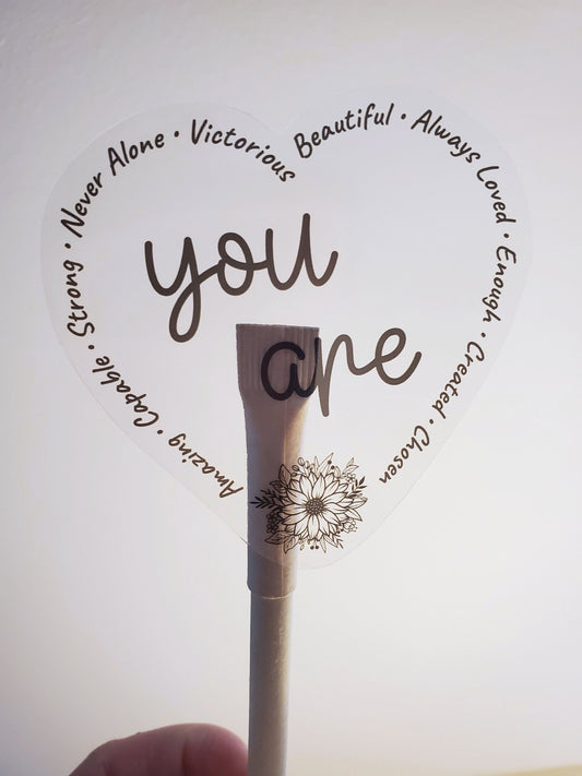 You Are Heart Clear Vinyl Sticker