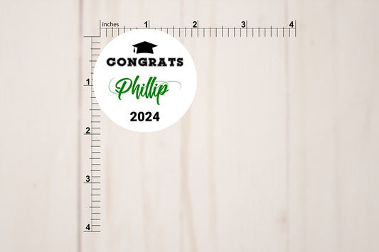 Custom Graduation 2" Round Stickers