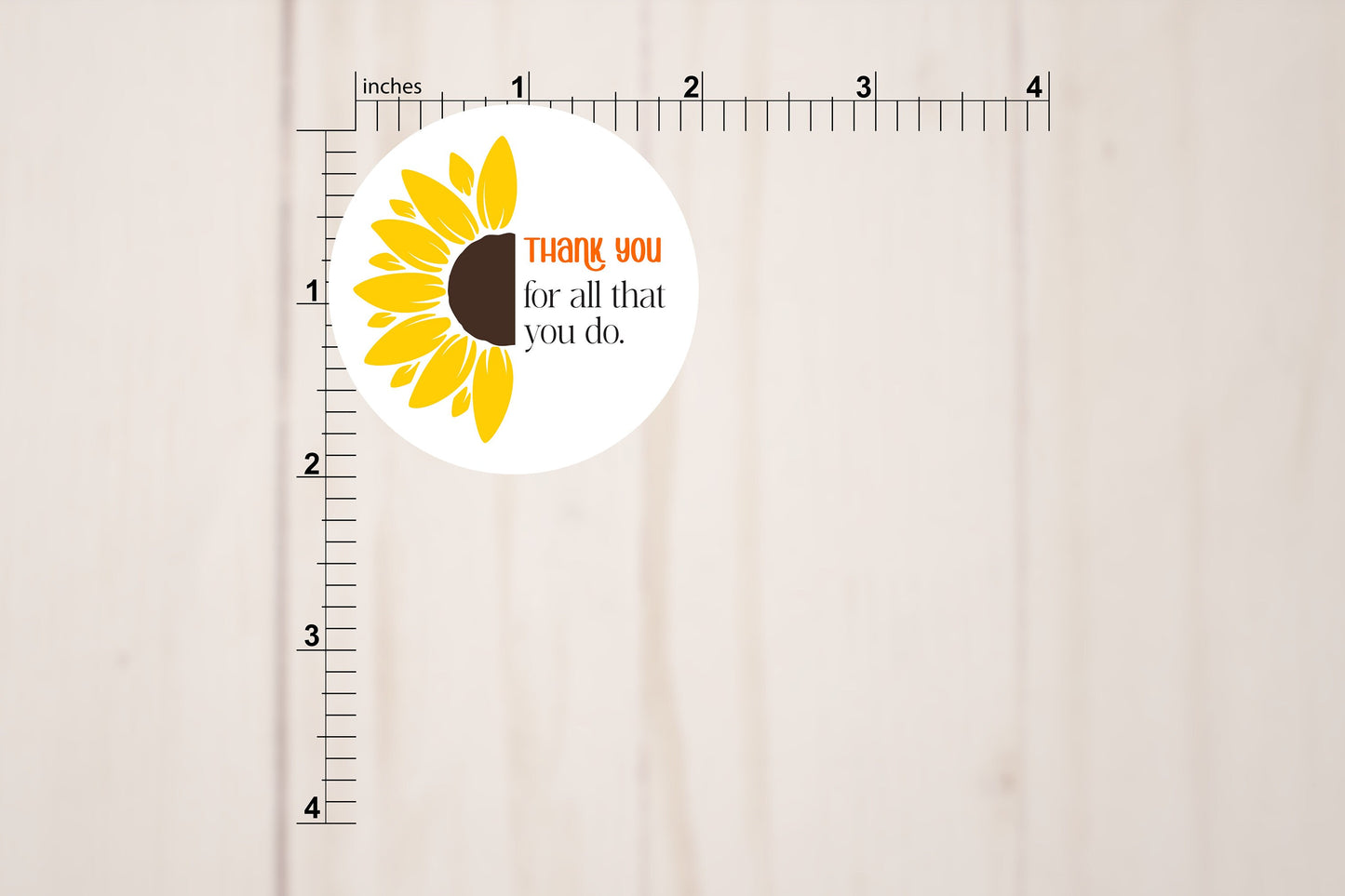 Sunflower Thank You For All That You Do Labels