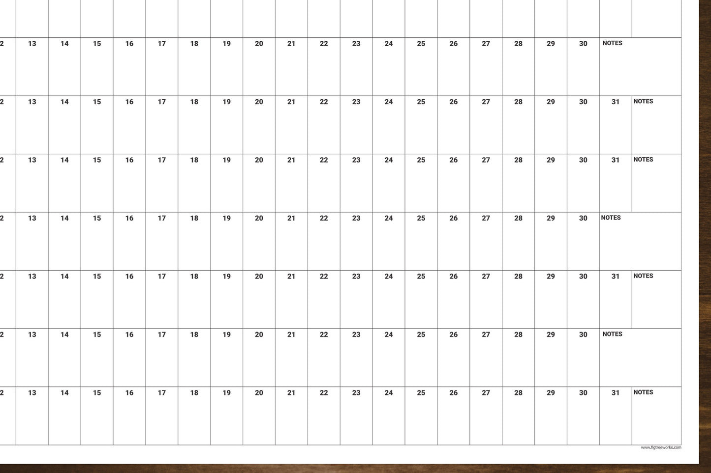 Large Perpetual Wall Calendar