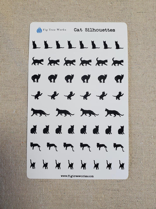 Cat Silhouettes Sticker Sheet