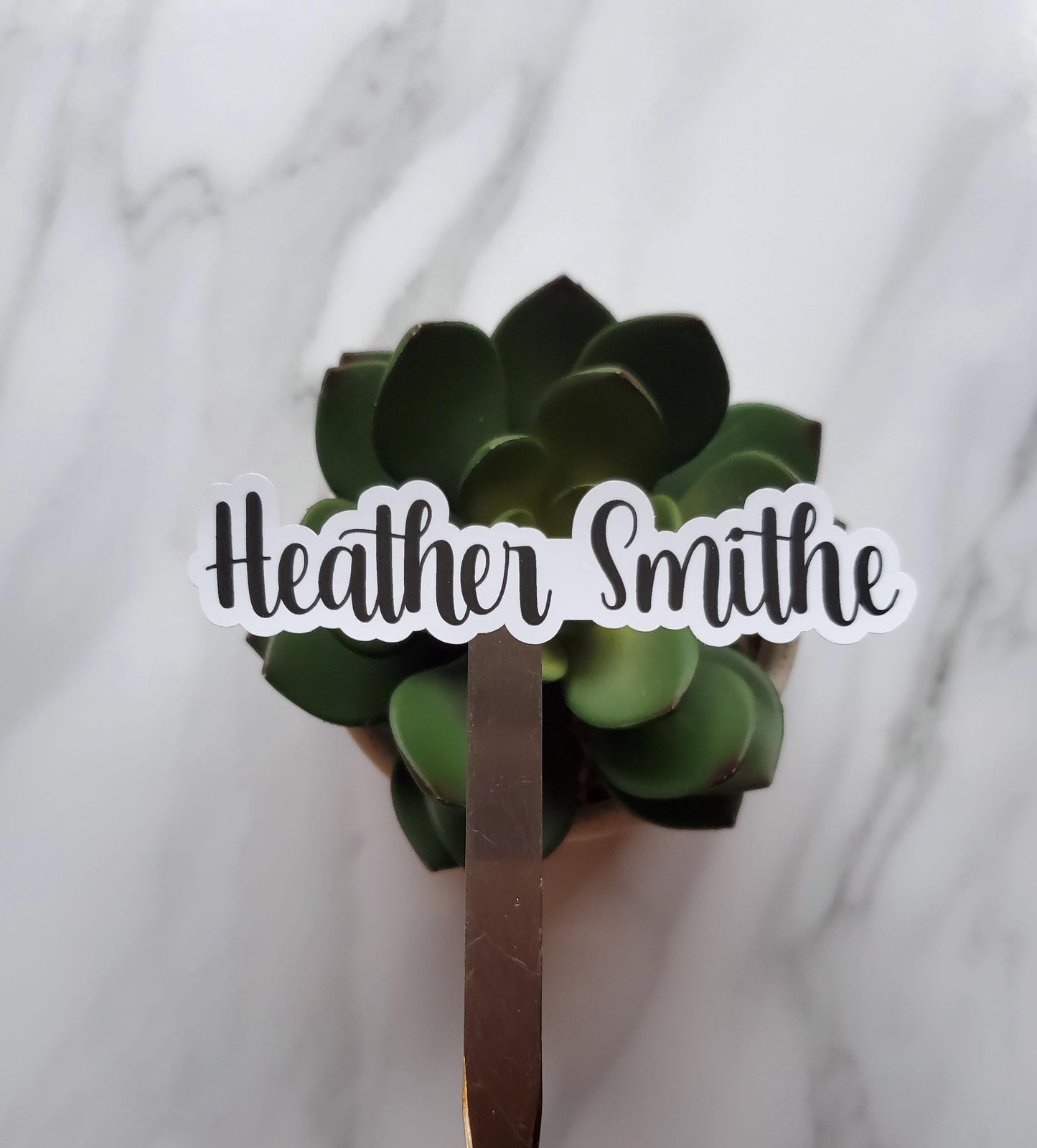 Custom Name Sticker Sheet for Planners and Journals | Matte Finish | Cursive Font, Style B