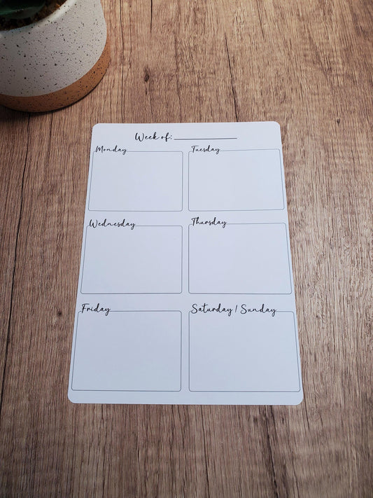 Weekly Planner Stickers for Planners and Journals | Die Cut, Matte Finish, 5" x 7" | Style B