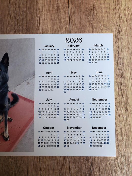 Custom Photo Year At A Glance Landscape Calendar | Start On Any Month | 11" x 8.5" | Printed and shipped to your home