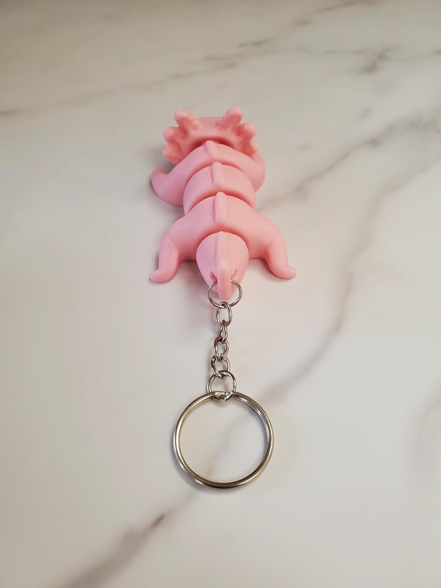 Axolotl Flexible 3D Printed Keychain