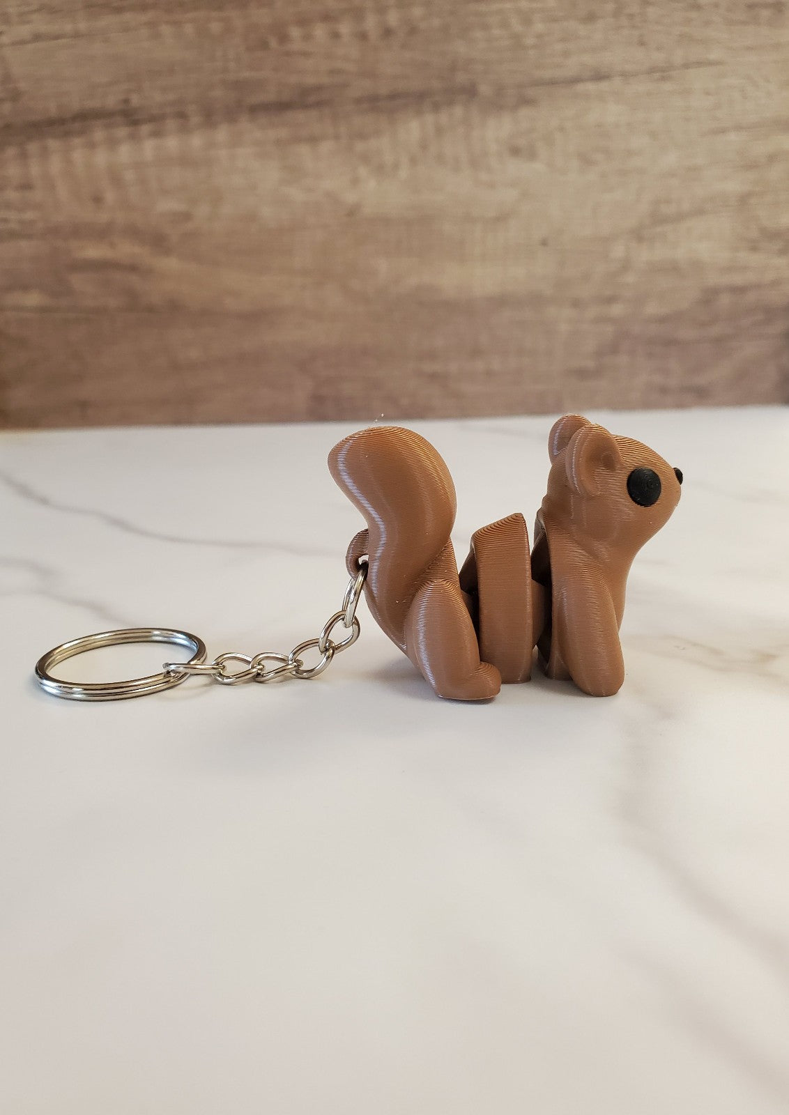 Squirrel Flexible 3D Printed Keychain