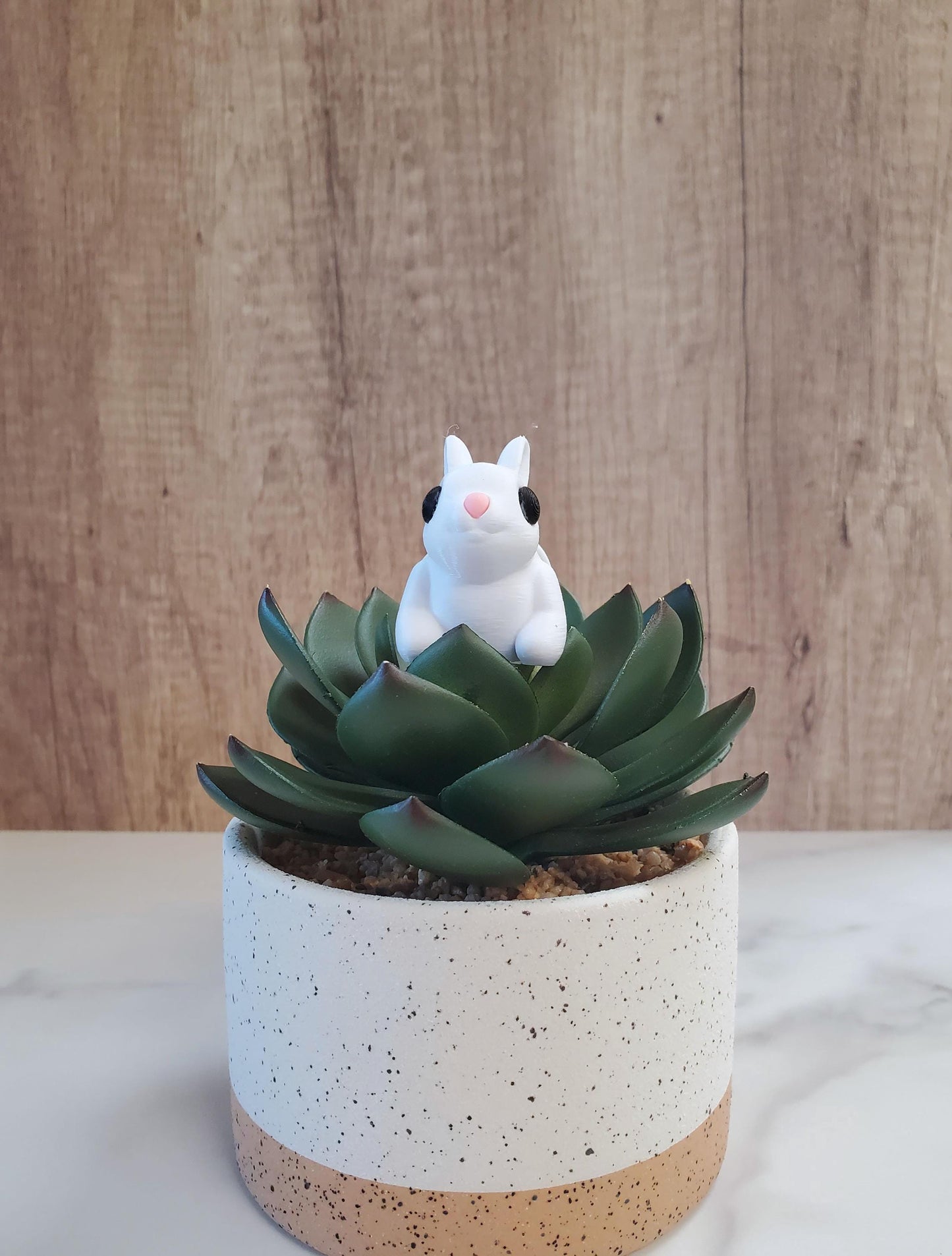 Rabbit Flexible 3D Printed Keychain