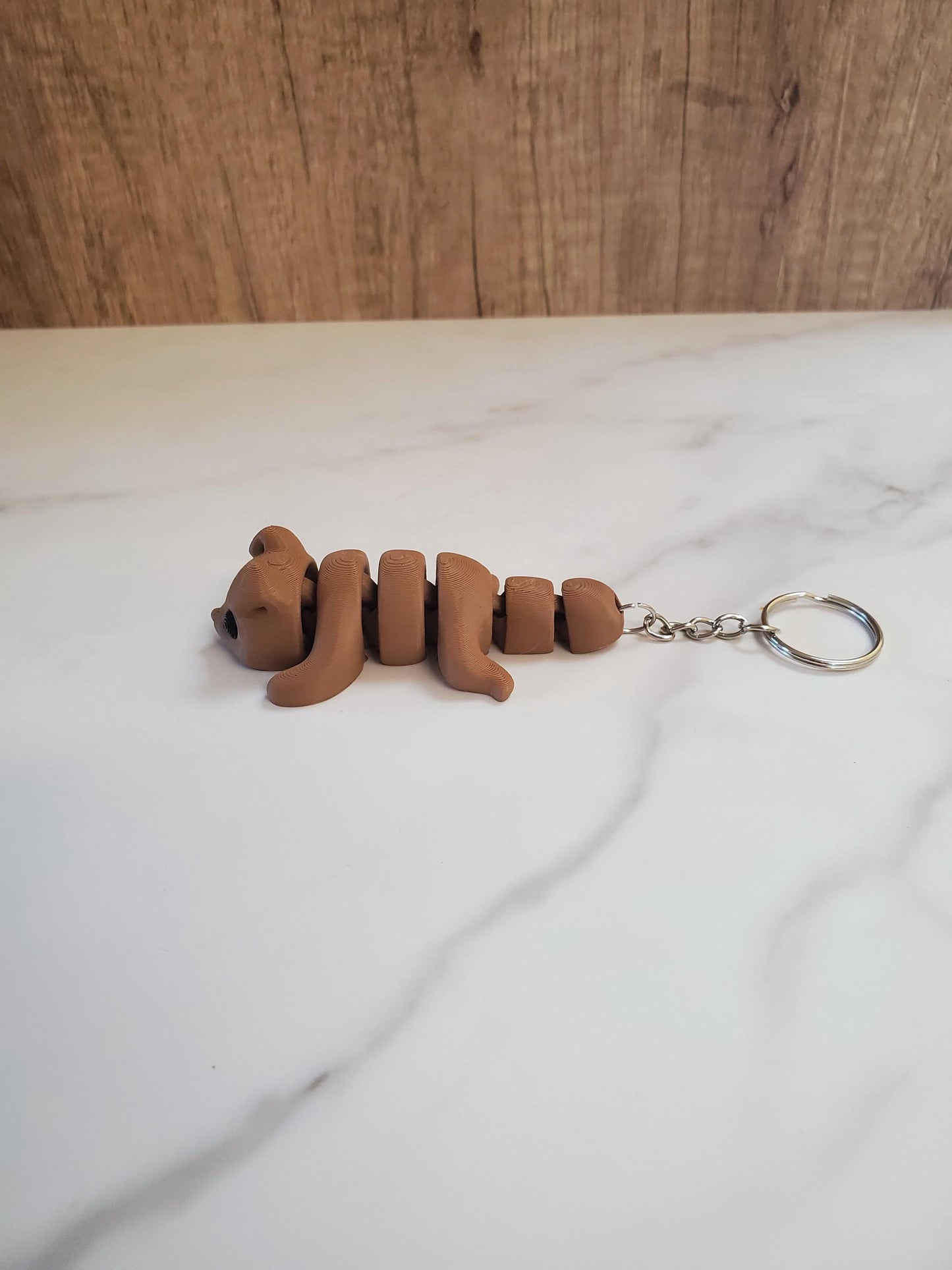 Dog Flexible 3D Printed Keychain