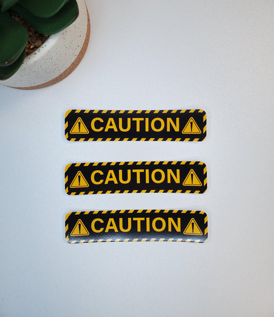 Caution Vinyl Sticker Style A