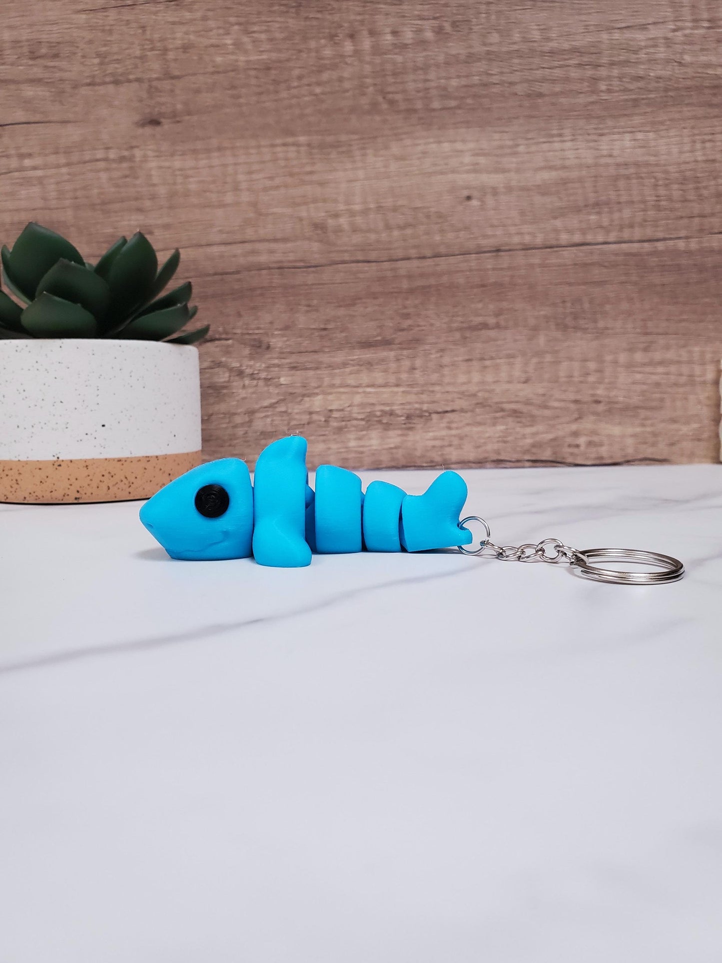 Shark Flexible 3D Printed Keychain