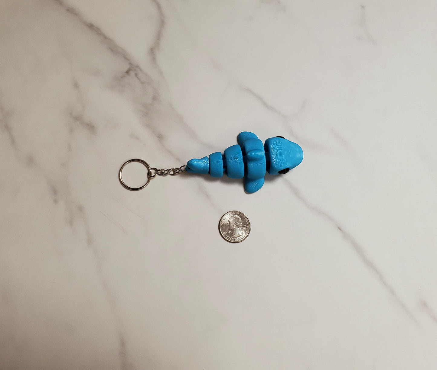 Shark Flexible 3D Printed Keychain
