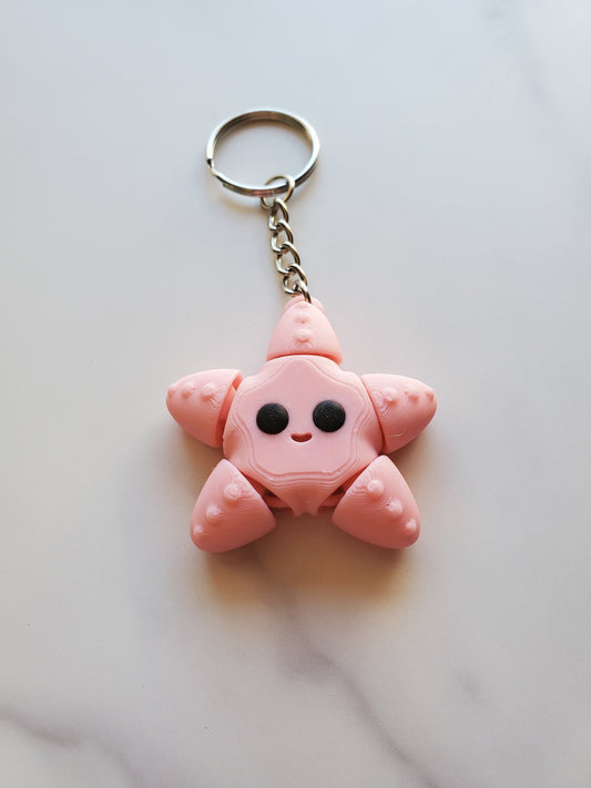 Starfish Flexible 3D Printed Keychain