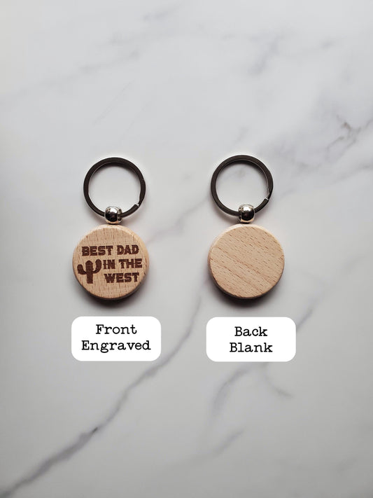 Best Dad in the West Keychain