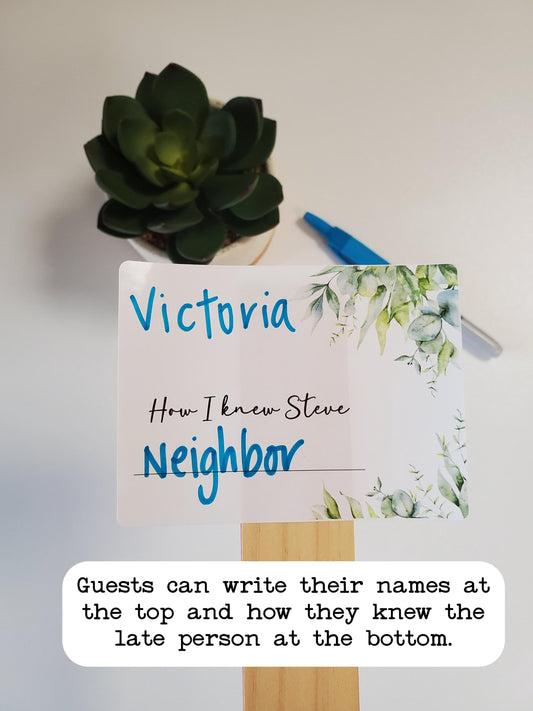 Memorial Name Tag Stickers
