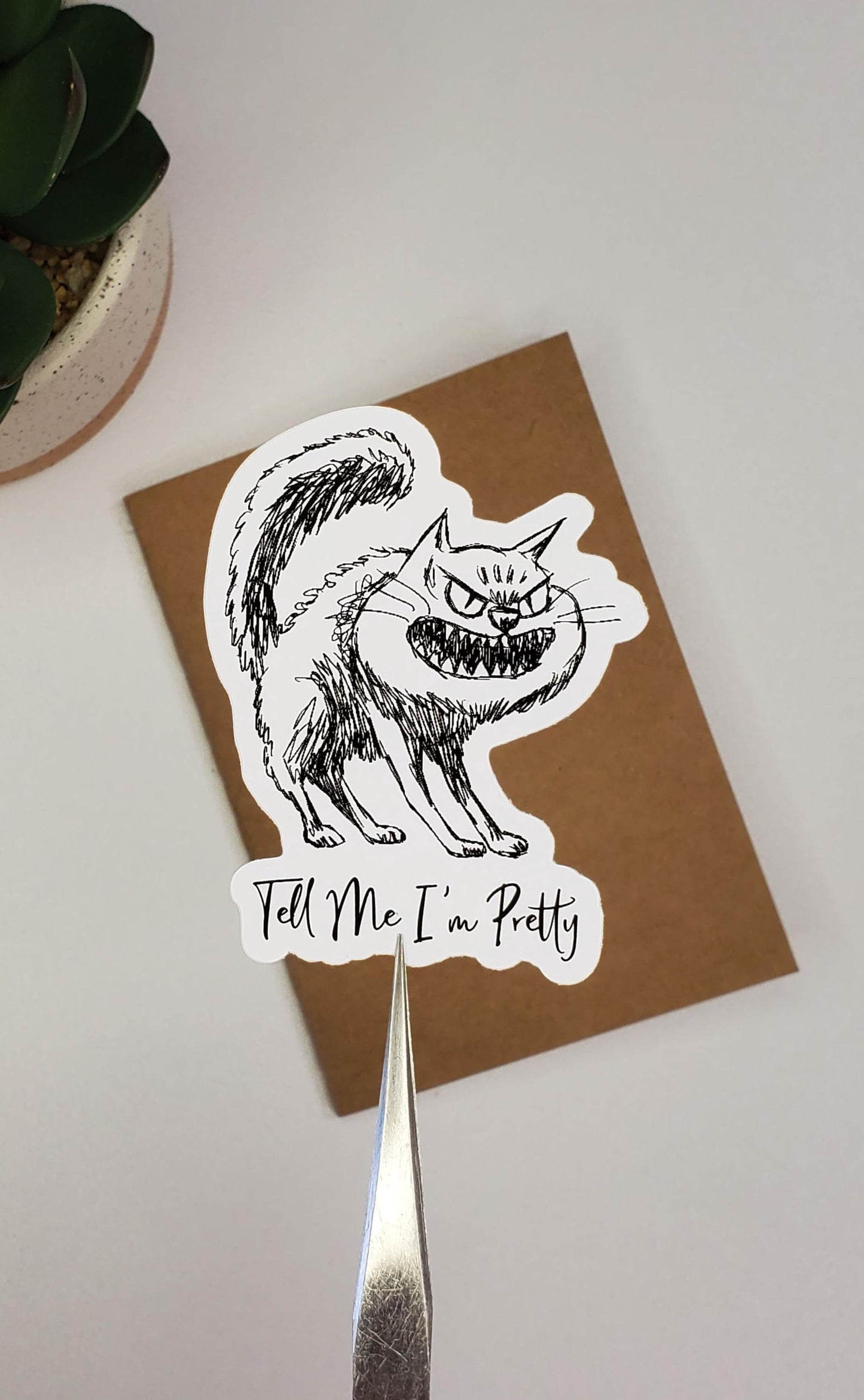 Tell Me I'm Pretty Vinyl Sticker