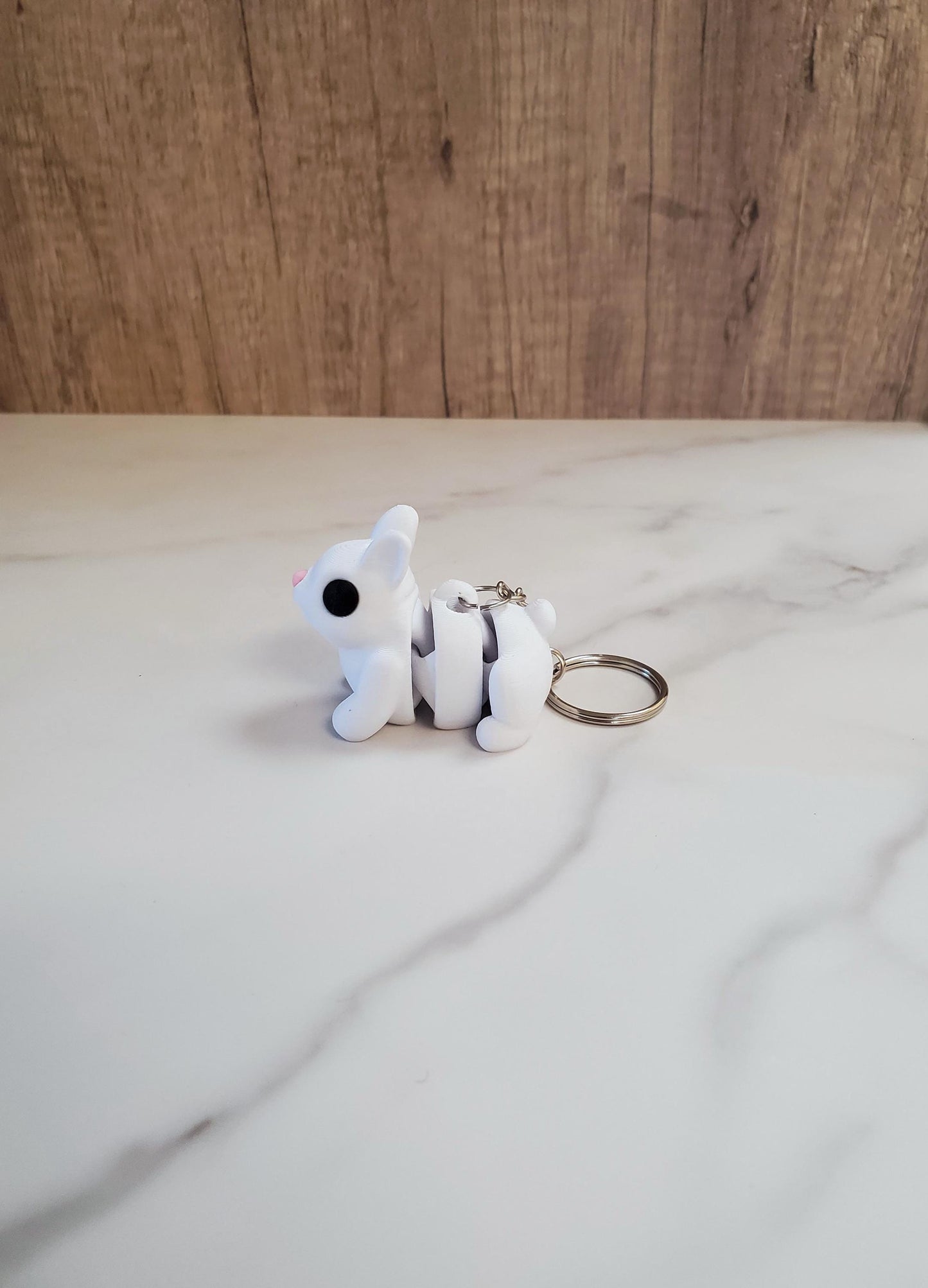 Rabbit Flexible 3D Printed Keychain