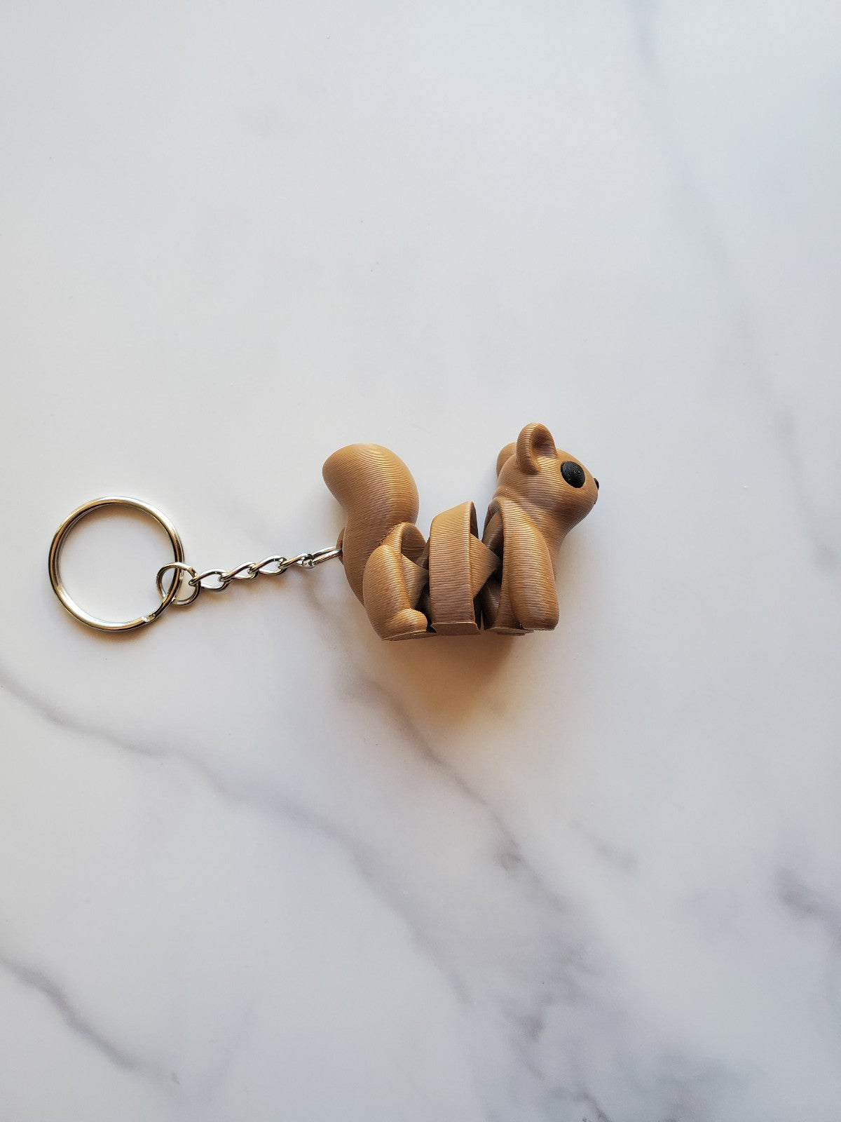 Squirrel Flexible 3D Printed Keychain