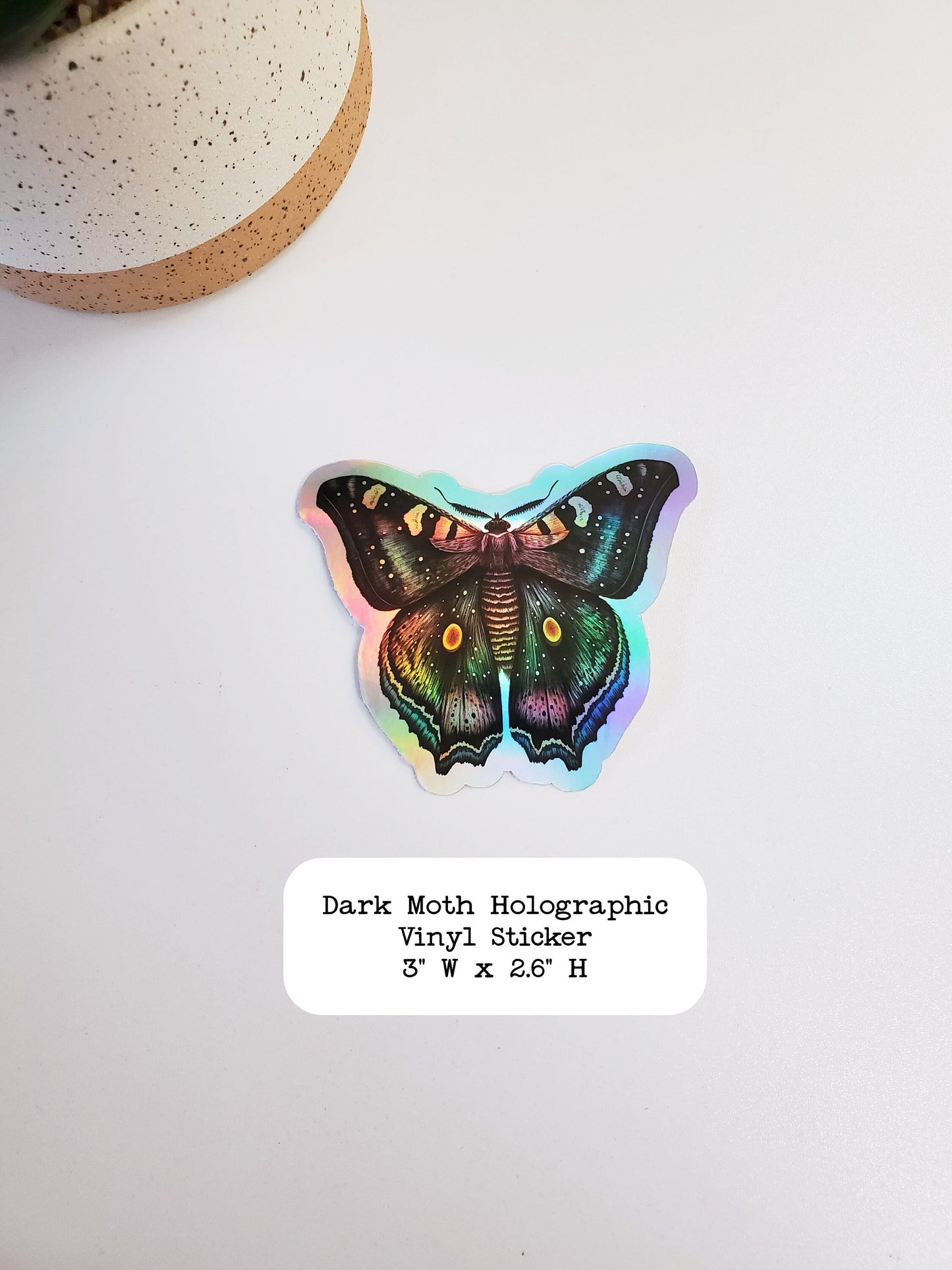 Moth Holographic Sticker Style A