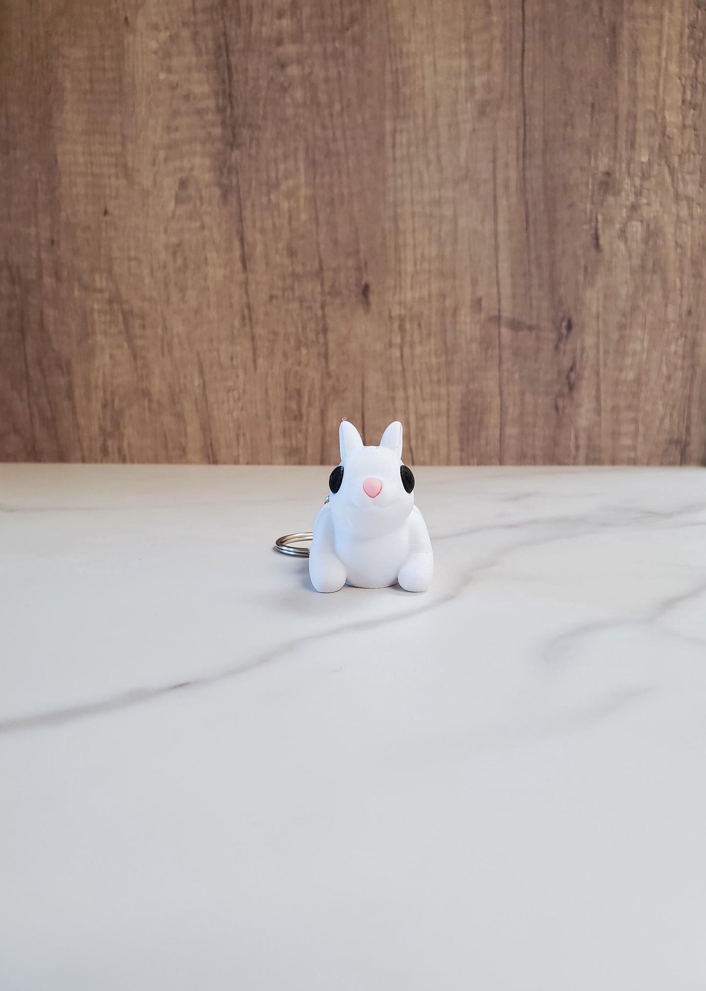Rabbit Flexible 3D Printed Keychain