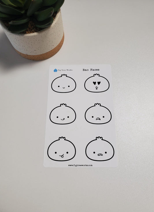 Bao Faces Sticker Sheet