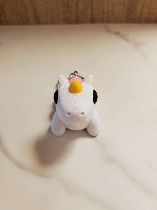 Unicorn Flexible 3D Printed Keychain