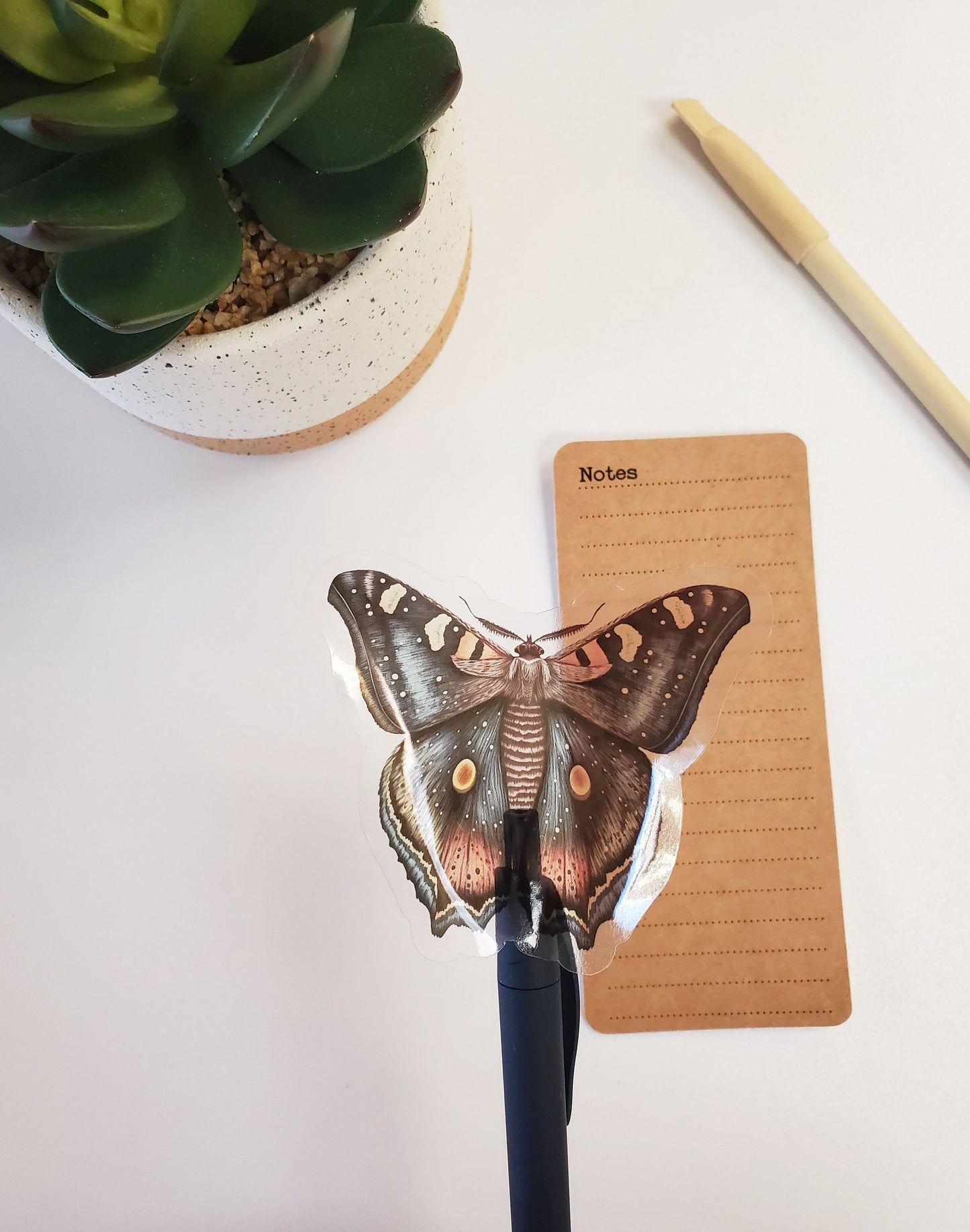 Dark Moth Sticker Clear Vinyl