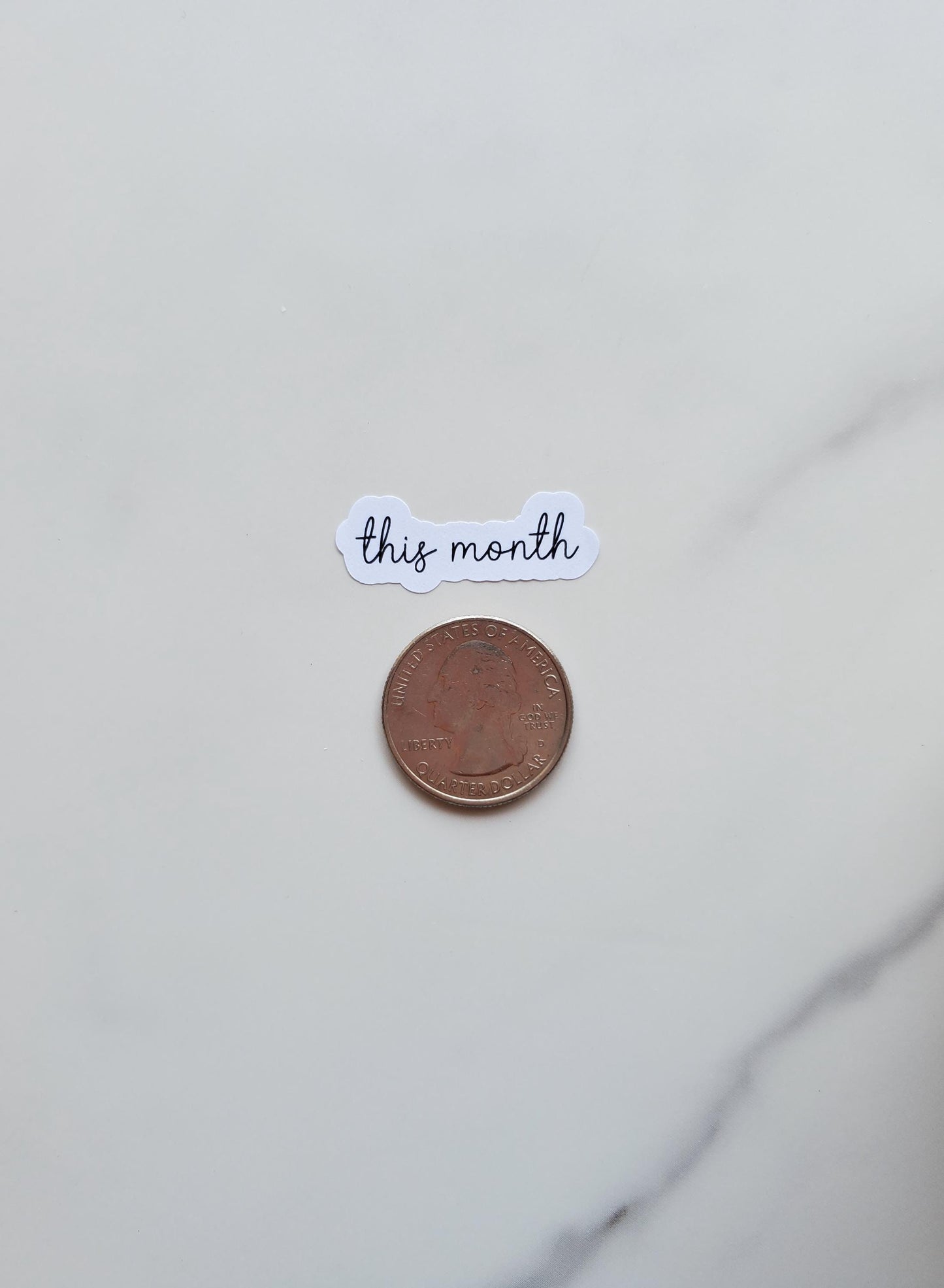 This Month Text Script Stickers