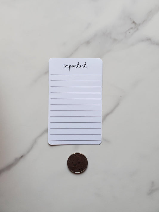 Important Stickers with Lines for Planners