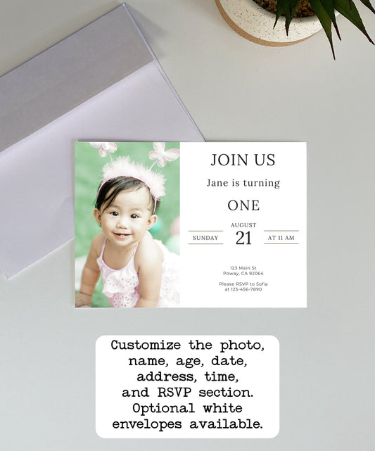 Custom Birthday Party Invite Style B