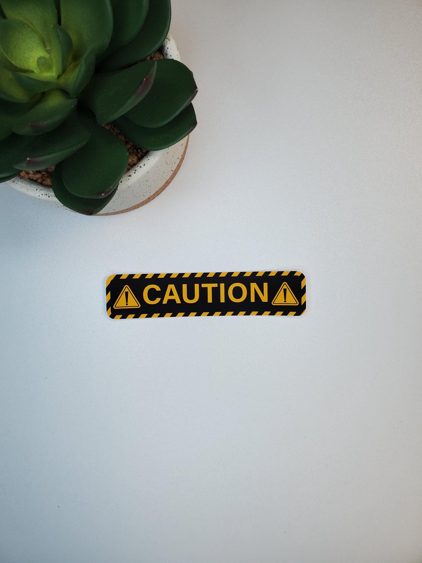 Caution Vinyl Sticker Style A