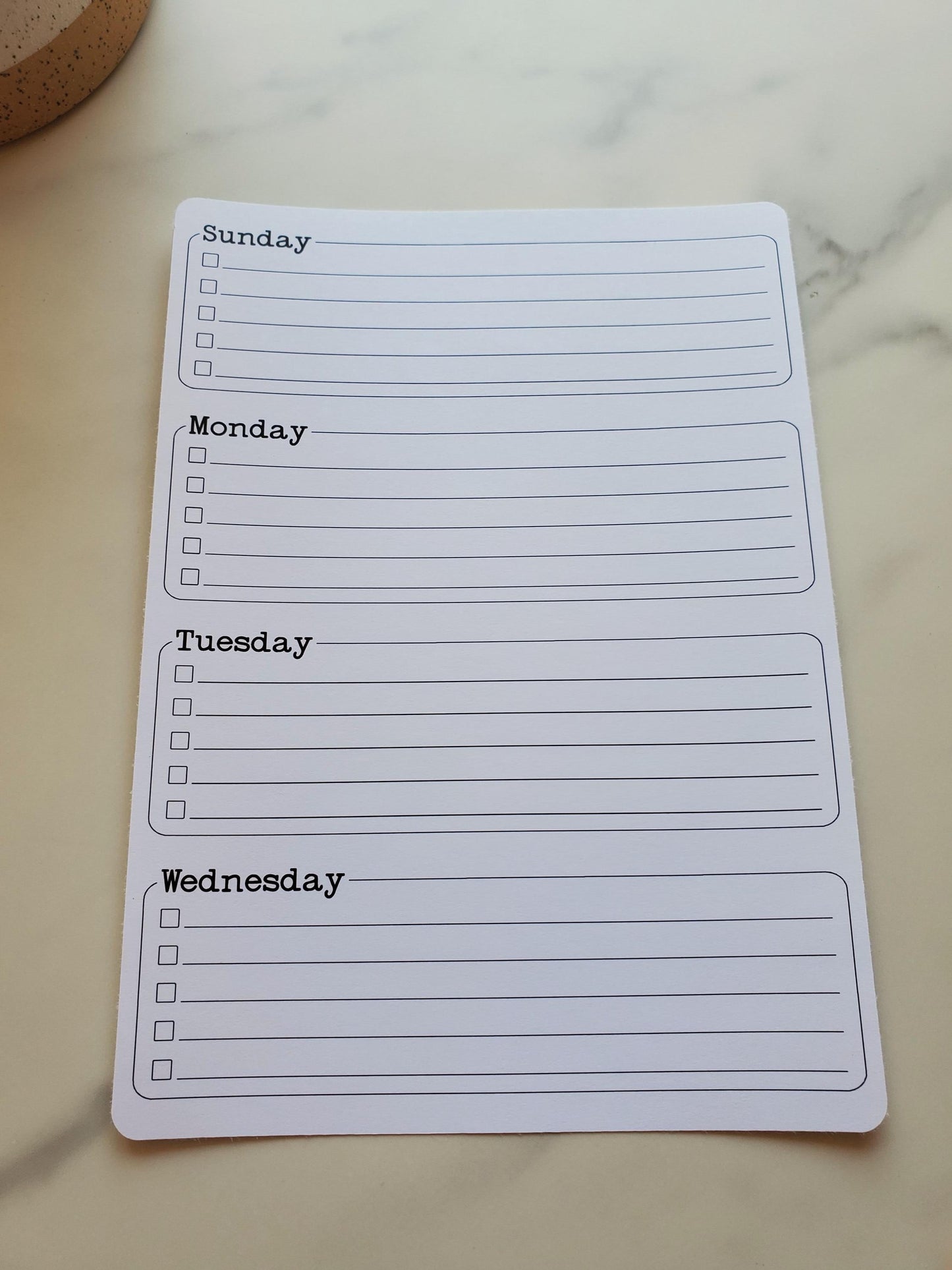 Weekly Two Page Undated Checklist Planner Stickers