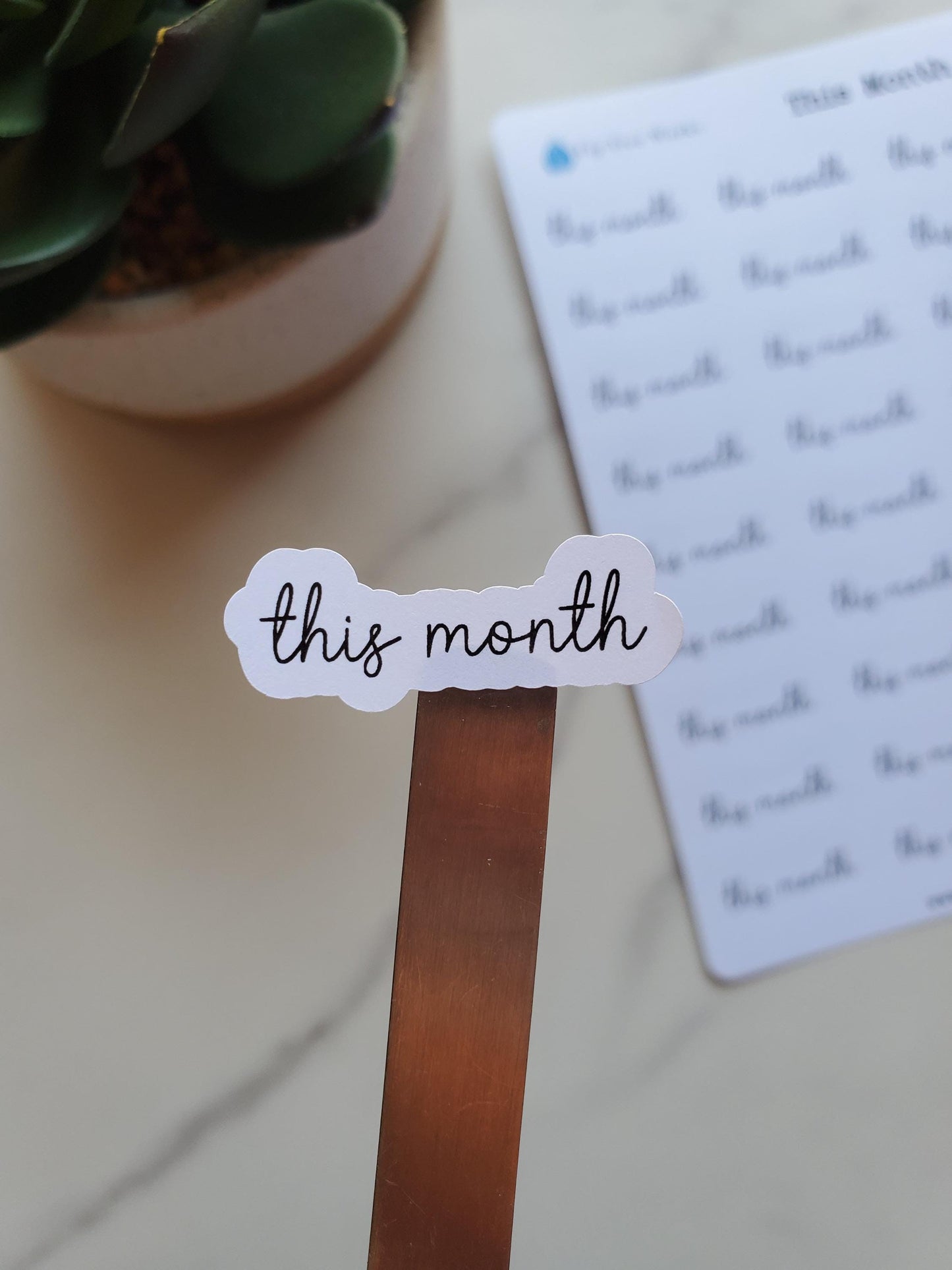 This Month Text Script Stickers
