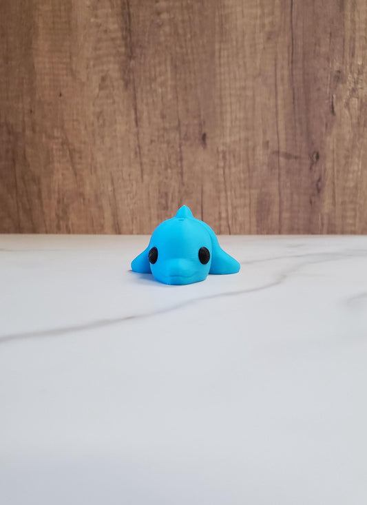 Dolphin Flexible 3D Printed Keychain