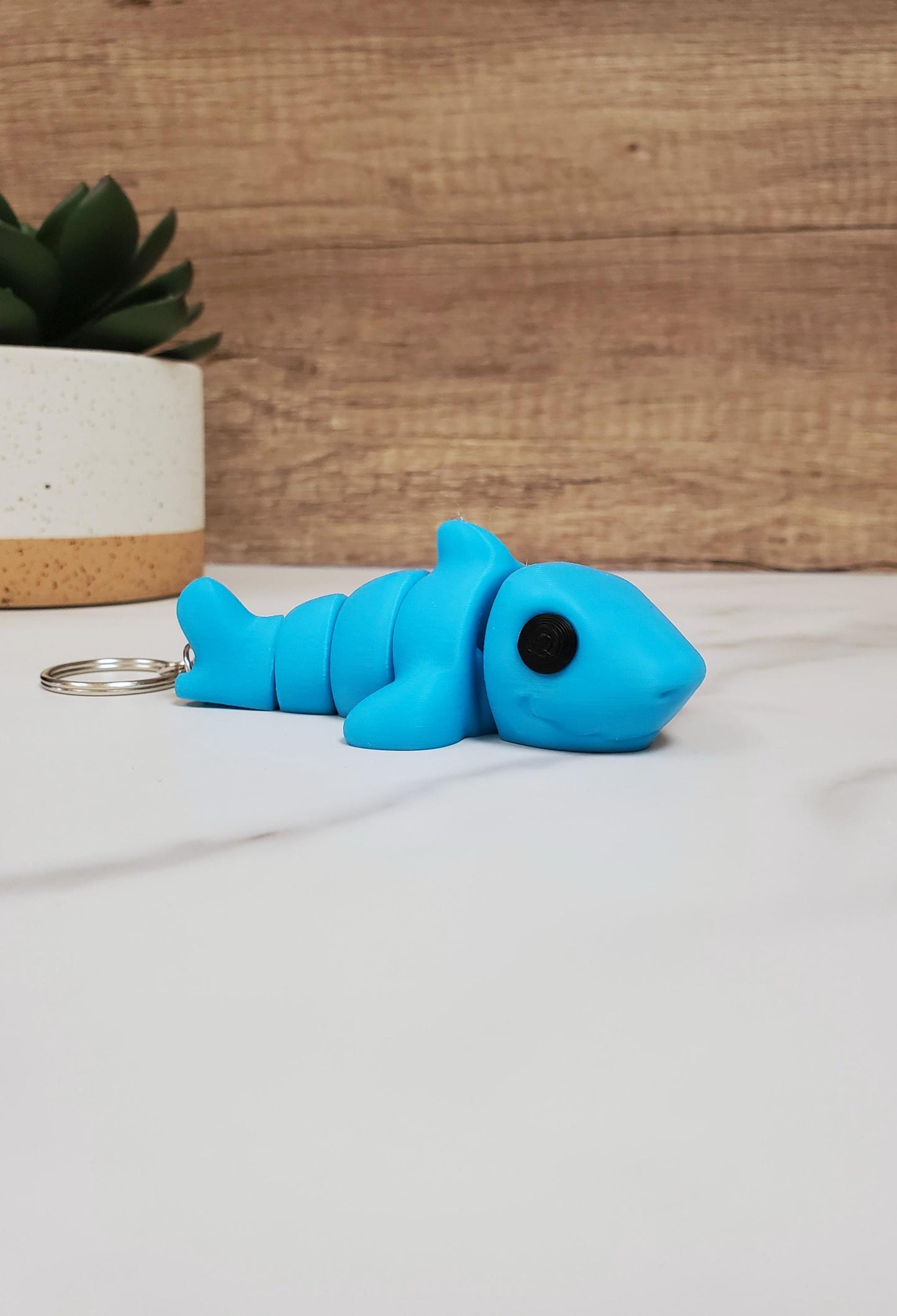 Shark Flexible 3D Printed Keychain