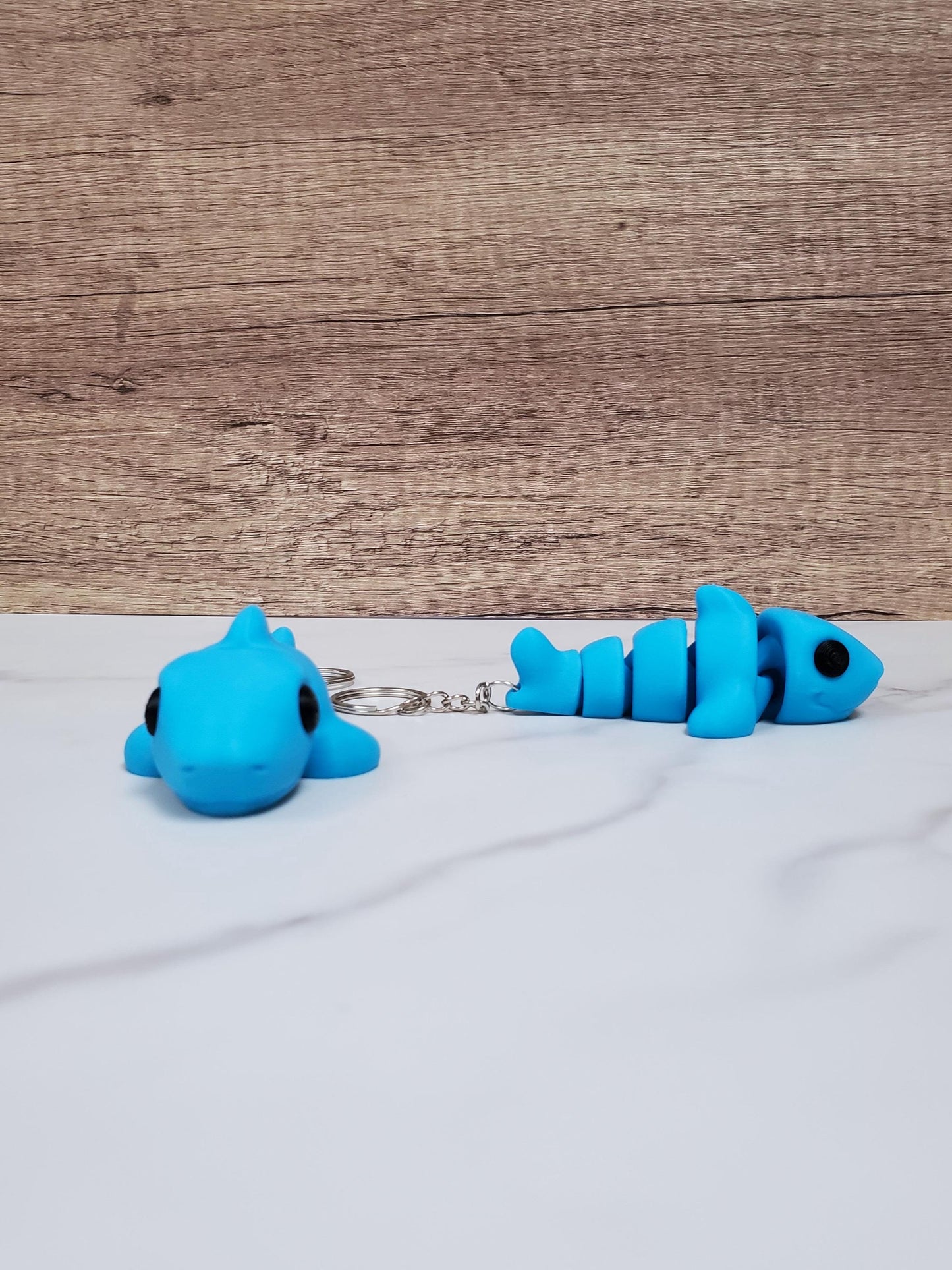 Shark Flexible 3D Printed Keychain